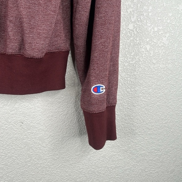 Champion Burgundy Super Soft Crewneck Classic Sweatshirt Size Small - Picture 3 of 6